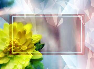 FX №203652 Yellow flower Template Frame Polygonal abstract geometrical background with triangles