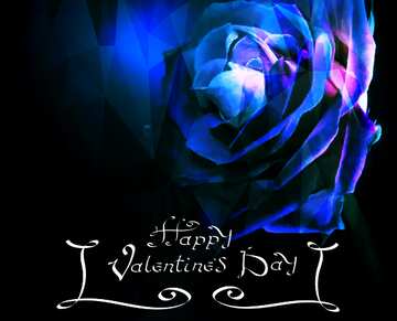 FX №203991 Happy Valentines Blue Rose Polygonal abstract geometrical background with triangles