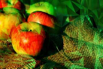 FX №204304 apples Polygonal abstract geometrical background with triangles