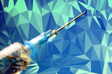 FX №204121 Syringe Polygonal abstract geometrical background with triangles