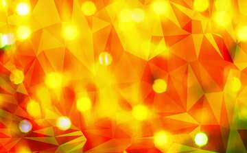 FX №205121 Lights bokeh yellow Polygonal abstract geometrical background with triangles
