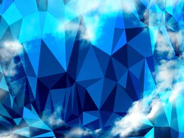 FX №205695 Heart of clouds Polygonal abstract geometrical background with triangles