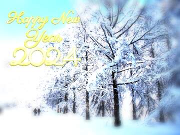 FX №206995 The Snow  Winter forest  happy new year 2024