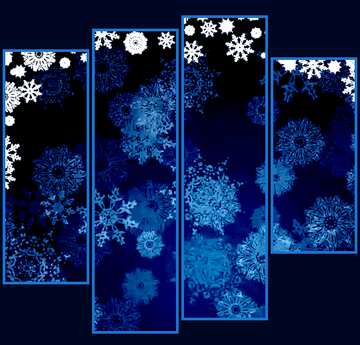 FX №206663 Blue Christmas background modular picture dark