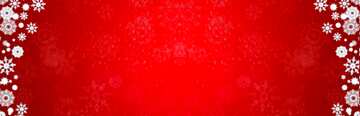 FX №206600 Red Christmas background side snowflake frame