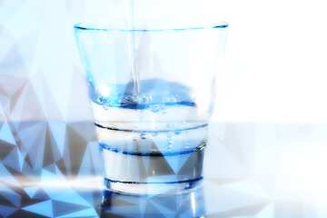 FX №206555 Drinking water blue soft polygonal background