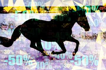 FX №207225 Horse in the snow discount store background