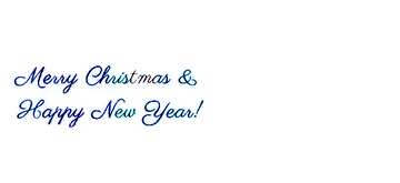FX №207139 Beautiful blue  inscription Merry Christmas and Happy New Year!