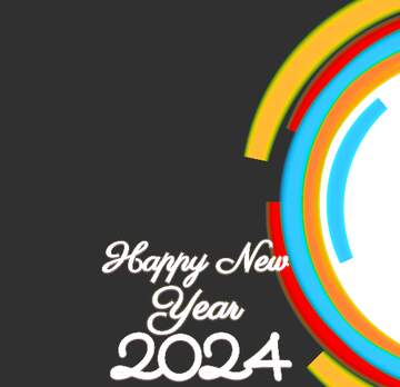 FX №207397 Infographics circle frame happy new year 2024