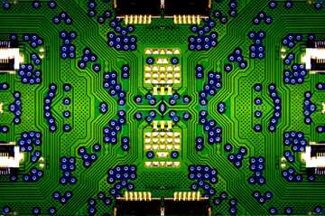 FX №207196 Green  motherboard computer chip pattern
