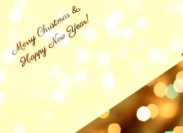 FX №207140 Beautiful inscription Merry Christmas and Happy New Year! bokeh gold  background