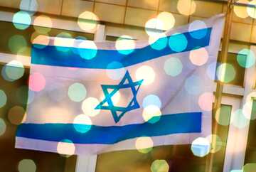 FX №207909 Israel flag bokeh  background