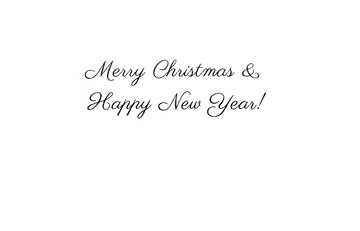 FX №207124 Beautiful inscription Merry Christmas and Happy New Year!