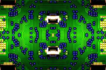 FX №207193 Green  motherboard computer chip pattern