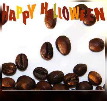FX №208230 Grain coffee happy halloween card