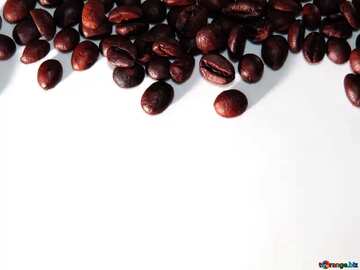 FX №208933 Frame coffee beans white background dark