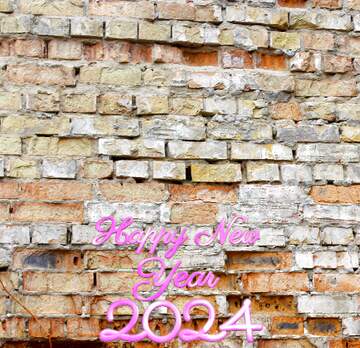 FX №208187 Texture old  brick happy new year 2024