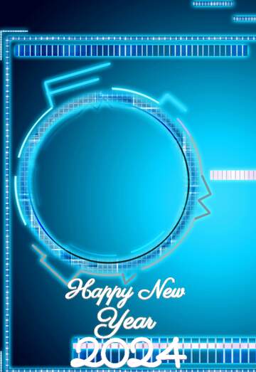 FX №208787 Futuristic design concept for business information background happy new year 2024