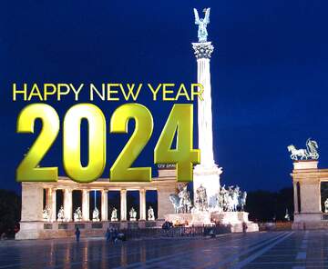 FX №209311 Hungary Budapest Heroes Square new happy year 2024
