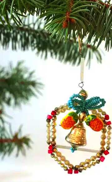 FX №21415 Bright colors. Old  homemade  Christmas tree  Toy..