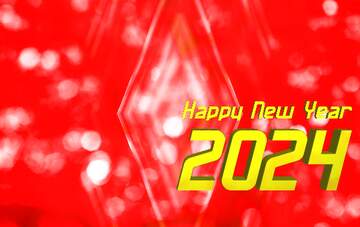 FX №210421 A brilliant red background 2024 happy new year