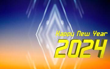 FX №210293 Sunset Gradient happy  new year 2024 pattern background