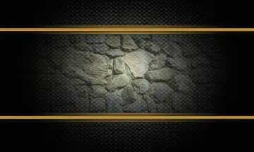 FX №210691 Texture.Stone wall. carbon gold frame