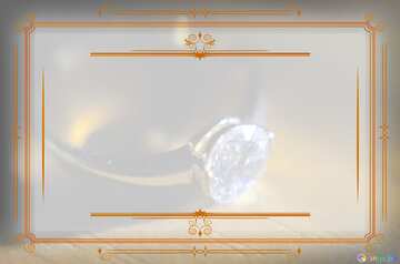 FX №210915 Gold diamond ring Vintage frame retro clip art template