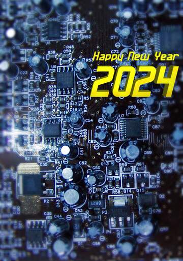 FX №210391 happy new year 2024 computer background