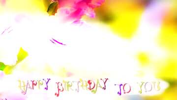 FX №210870 Blurred  flower gladiolus happy birthday card