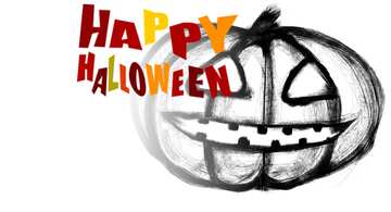 FX №210579 Halloween Pumpkin clipart happy halloween left white
