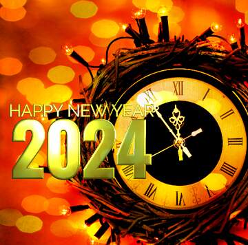 FX №211975 happy new year clock 2024