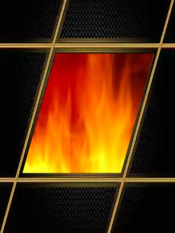 FX №211175 Background. Fire Carbon gold lines frame