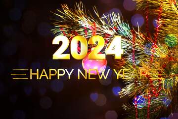 FX №212262 New Year`s Shiny happy new year 2024 background