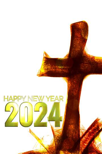FX №212029 Clipart for Halloween grave cross happy new year 2024