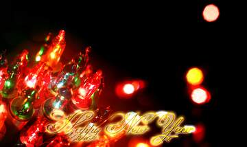 FX №212412 Christmas garland lights Happy New Year