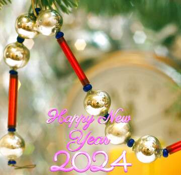 FX №212222 New-year beads. happy new year 2024