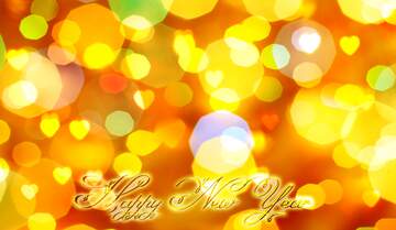 FX №212693 Background of bright lights Happy New Year hearts