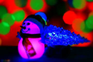 FX №212442 Christmas snowman dark vivid colors