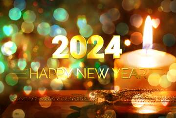 FX №212502 Celebration candlelight Background Winter Holiday Happy New Year 2024