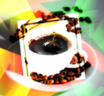 FX №212836 Cup of coffee creative abstract geometrical template