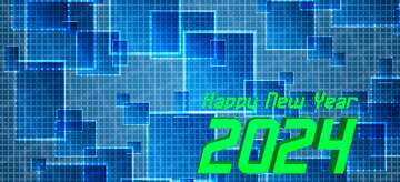 FX №212062 happy new year 2024 techno computer pattern