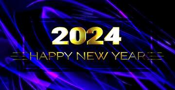FX №213499 happy new year 2024 background beautiful fractal blue