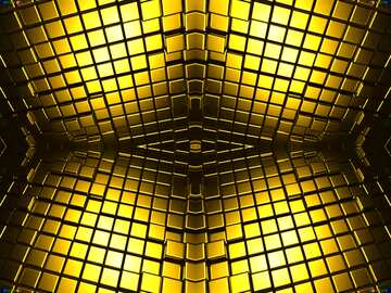 FX №213959 3d abstract gold metal cube background Futuristic Pattern Twisted