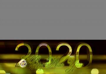 FX №213470 2020 3d render gold digits with reflections dark background isolated happy new year