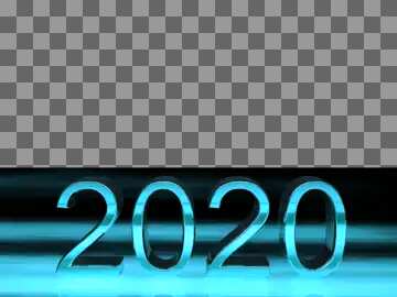 FX №213468 2020 3d render blue metal digits with reflections dark background isolated
