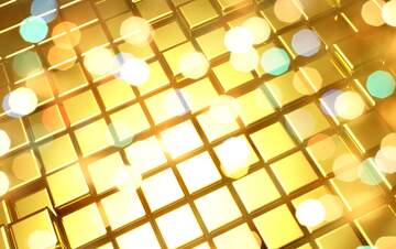 FX №214122 3d abstract gold metal cube background Bokeh Bright