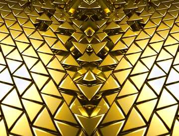 FX №215136 3D abstract geometric volumetric triangle gold metal background Futuristic Generated Pattern