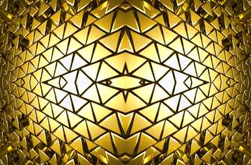 FX №215138 3D abstract geometric volumetric triangle gold metal background Futuristic Geometric Pattern