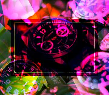 FX №215639 different watches Polygon background business image